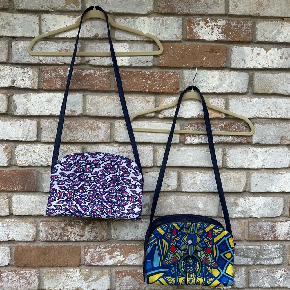 TWO Vaiza El Salvador Colorful Patterned Women's Bags Purses